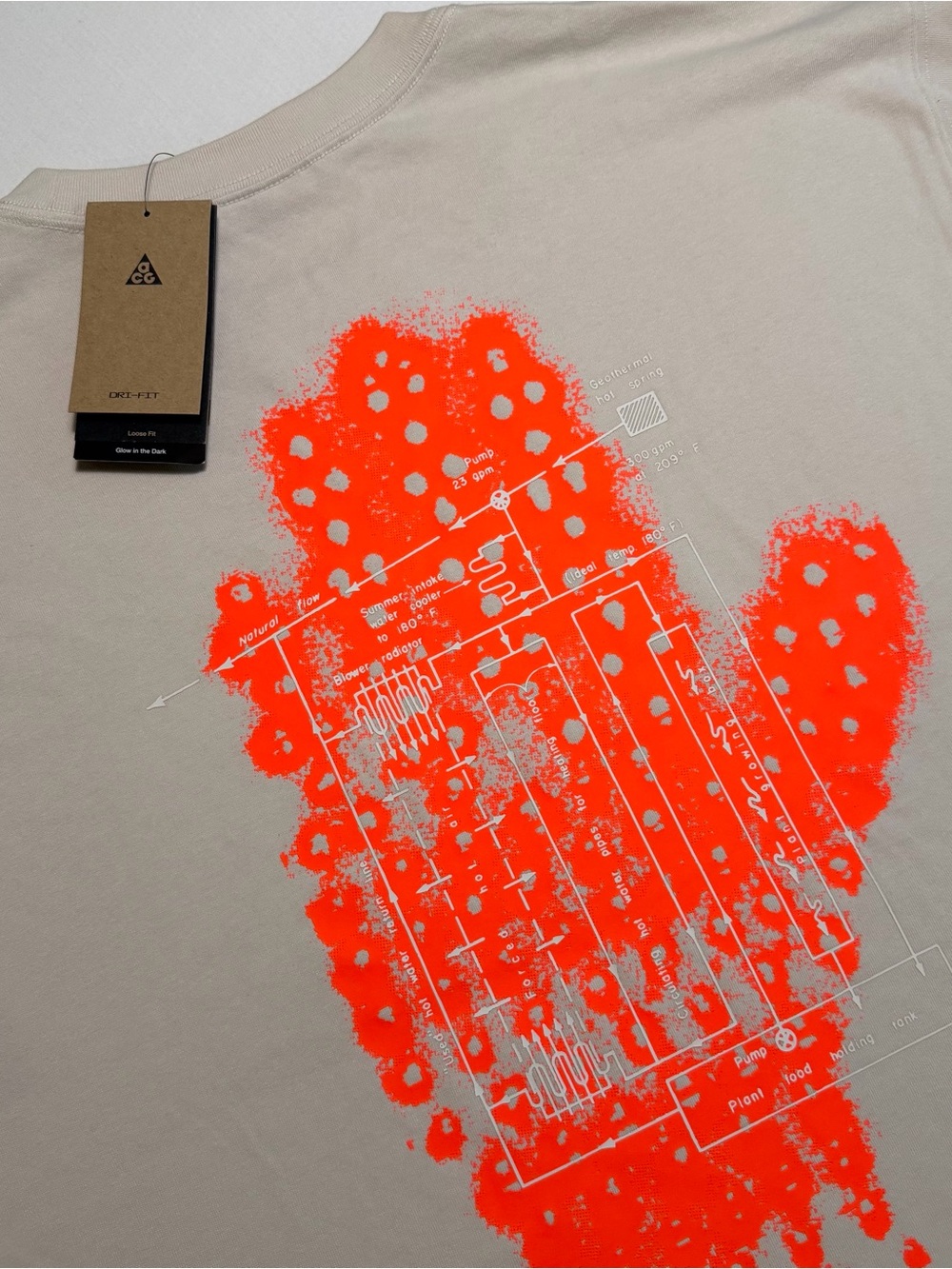 Nike ACG T-Shirt Men L LOOSE Geothermal Renewable Power Resource Graphic Tee